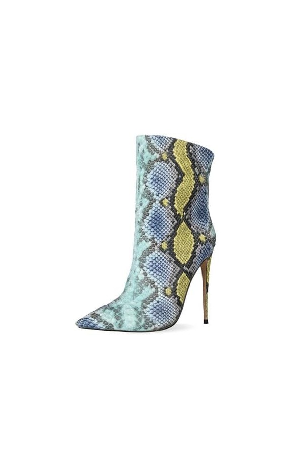 WOkismD Bottes à talons hauts pour femmes Sexy Bout pointu 4.72IN Stiletto Heel Fashion Ankle Boots Dress Party Bottes courte