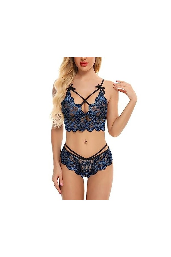 InfirmièreLingerie érotique Bicolore tridimensionnelle Sexy Ensemble 2 pièces, Rouge, M