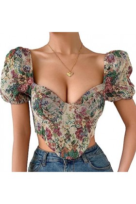 AIEOE Corset Sexy Femme Chaud Curvy Underbust sans Bretelles en Arête Taille XS Blanc