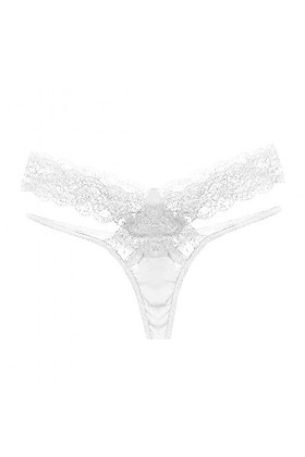 Covermason Strings et Tangas Femmes léopard Sexy Dentelle Culottes sous-vêtements Eau-Soluble String Black, XL 