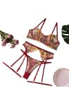 Vêtements sexuels Lingerie de sexe Soutien-Gorge Transparent Broderie Florale Sous-Vêtements Dentelle Transparente De Luxe In