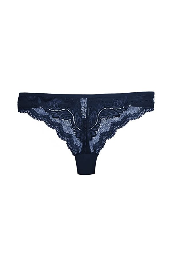 String Sexy En Dentelle For Femme Taille Basse Culotte Sexy 3 Pièces Color : C, Size : S 