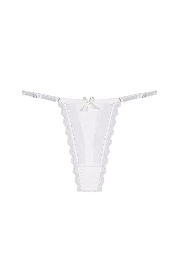 Culotte Sexy Taille Basse For Femme String En Dentelle Culotte Réglable 3 Pièces Color : A, Size : XS 