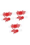 Abaodam 3 Ensembles Mariée Stretch Élastique Mariage Jarretières Florales Conception Ceintures Accessoires Vintage Ceinture D