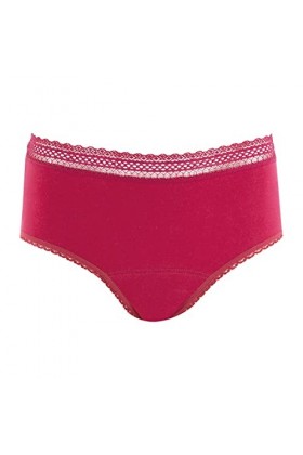 ATHENA - Culotte pour Les règles Taille Haute Belle & Culottée Secret by - Taille : 44/46 - Couleur : Cerise
