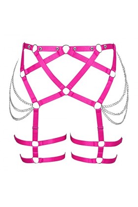 JMMHSS Harnais de corps pour femmes grande taille porte-jarretelles découpe cuisse gothique carnaval Halloween femme cadeau 