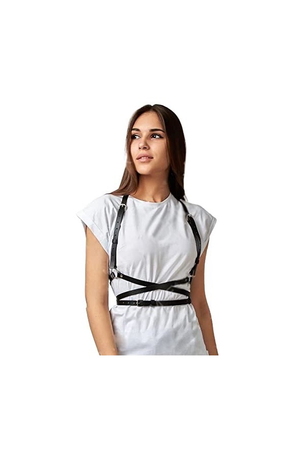 Jarretière Tali Kaki Pengekang Tubuh Wanita Sabuk Seksi Paha Sabuk Jimat Jarretière Pakaian Punk Porte-Jarretelles Gotik Col