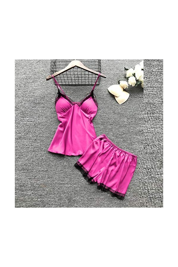 Kwatieh Lingerie Nuisette Dentelle Femme 2024 - Nuisette Dentelle Femme Sexy Pyjamas en Satin Night Wear Corset Sexy Femme éR