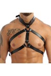 Mengsiy Hommes Réglable Noir O-Ring Chaînes Halter Corps Sexy Poitrine Ceintures Punk Gothique Rave Gay Costume Color : D 