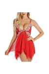 MERNEL Vêtements sexuels Vêtements érotiques Vêtements de Nuit Sexy Lingerie Fermeture Avant Babydoll Dentelle Ensemble de vê