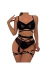 Générique Soutien Gorge Sexy Coquin Mode féminine Pure Color Bandage Mesh Splicing sous-vêtements Sexy avec des Anneaux de Ja