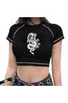 streetwear tops femmes y2k vintage dragon gilet femmes sexy slim tenues femmes débardeur dété tops gothique punk chemise got