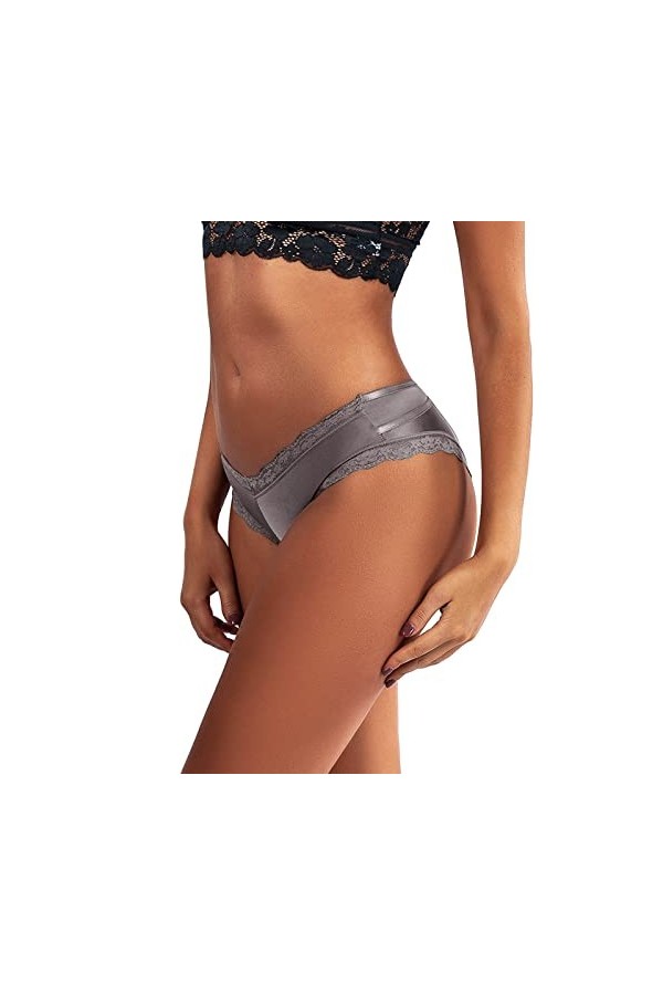 Culottes Femme Chic Panties Ouvert sous-Vetements Dentelle String Sexy Pas Cher Tangas Hot Fendue Transparente Coquine Respir