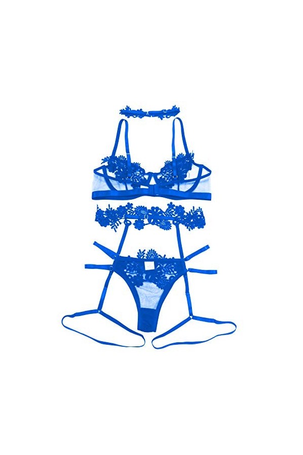 Lingerie Sexy Femme Ensemble Soutien-Gorge Sexy sous-Vêtements Polyester Quatre Pièces Maison Femme Bodies Lingerie Femme Sex