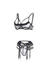 Lingerie Sexy Femme Ensemble Soutien-Gorge Sexy sous-Vêtements Polyester Quatre Pièces Maison Femme Bodies Lingerie Femme Sex