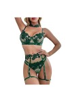 Lingerie Sexy Femme Ensemble Soutien-Gorge Sexy sous-Vêtements Polyester Quatre Pièces Maison Femme Bodies Lingerie Femme Sex
