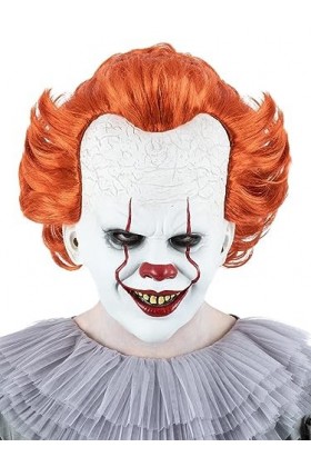 Smiffys 81028 Chapter Two, Masque Pennywise Homme, Blanc et Rouge, Taille Unique