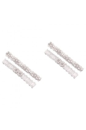 ERINGOGO 2 Paires Faveurs De Mariage Souvenirs pour Le Mariage Jambières Jambe Ceinture Jarretière De Mariée Jarretières pour