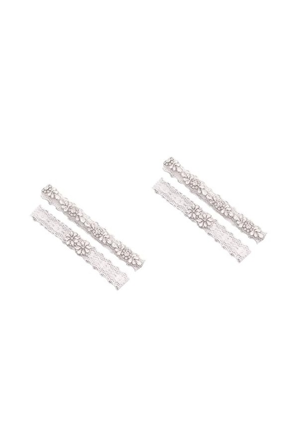 ERINGOGO 2 Paires Faveurs De Mariage Souvenirs pour Le Mariage Jambières Jambe Ceinture Jarretière De Mariée Jarretières pour