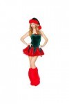 Costume de Noël pour femme - Sexy - Combinaison de Noël à capuche - Lingerie sexy - Sous-vêtements - Robe de naissance - Hôpi