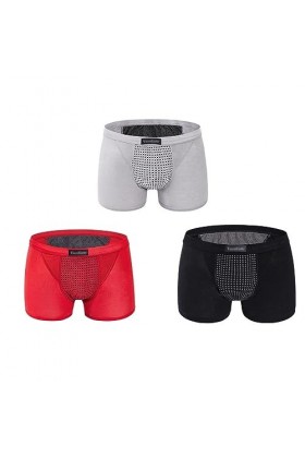 MECKOZ sous-vêtements de Thérapie Magnétique pour Hommes Caleçon Dagrandissement Confortable Favorise la Croissance Secondai