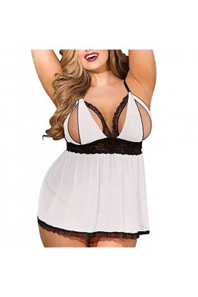 Zshosam Ensemble de lingerie érotique pour femme Sexy Sexy Licol Dentelle Femmes Sexy Sous-vêtements Sexy Mode Plus Taille De