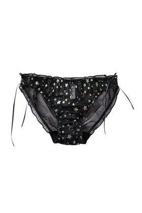 Culotte en dentelle blanche mignonne pour femme - Taille basse - Sans couture - Ultra fine - En maille transparente - Culotte