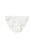 Culotte en dentelle blanche mignonne pour femme - Taille basse - Sans couture - Ultra fine - En maille transparente - Culotte
