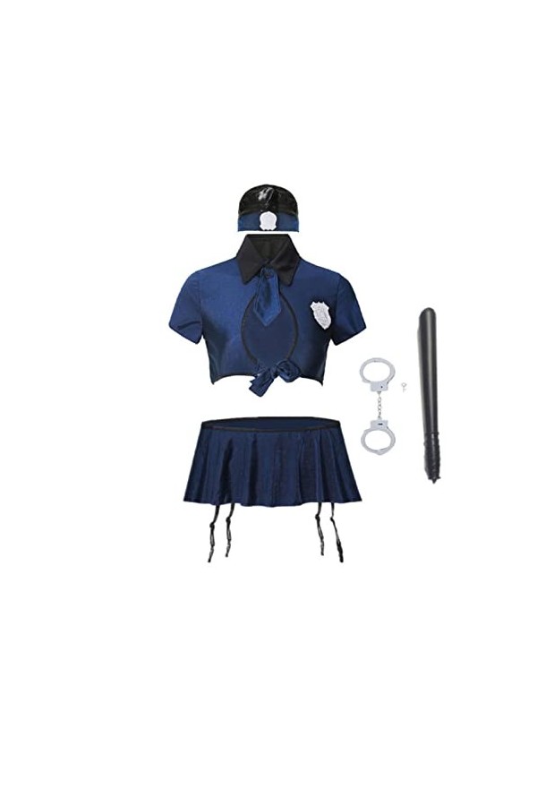 DZQQ Costumes érotiques Costumes Jlay Play Uniforme Naughty Underwear Set Porno Sexy Lingerie Women Police Cosplay