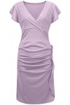 Robe Femme Femme Sexy Sexy Sheer Manches Longues Mock Turtlameneck Mini Mini Robe Slit Sequin Club Robe Color : Wine, Size :