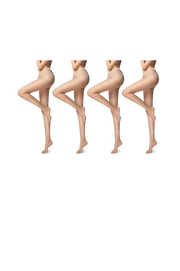 FEETT Sexy Stretch Anti-Scratch Stockings,Sheer Tights Silk Stockings,20D Control Top Pantyhose, for All Leg Shape Skin,One 