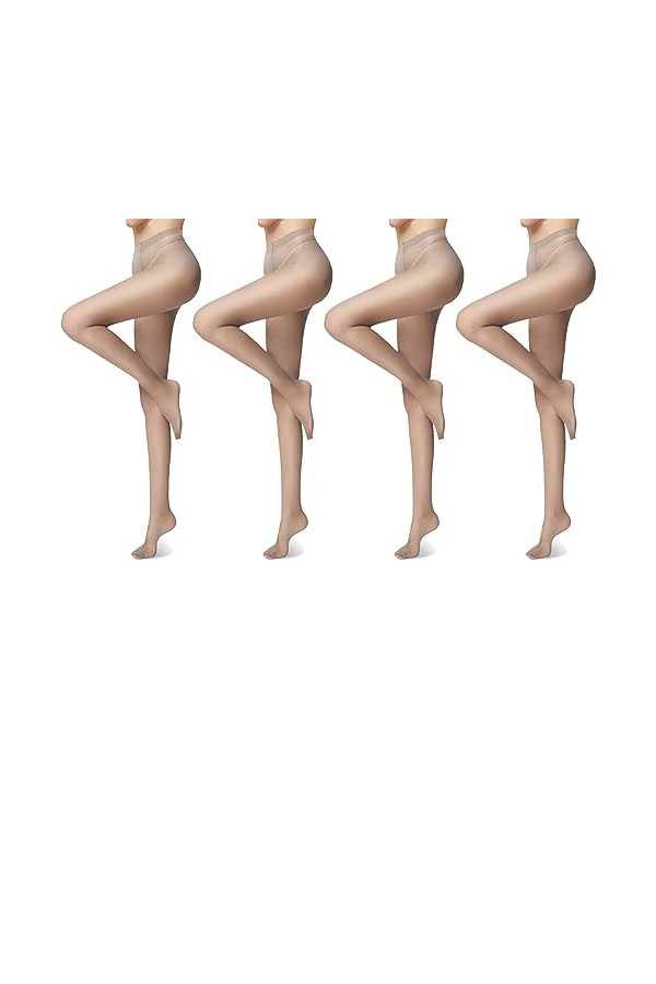 FEETT Sexy Stretch Anti-Scratch Stockings,Sheer Tights Silk Stockings,20D Control Top Pantyhose, for All Leg Shape Skin,One 