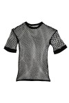 HYQPAI Chemise en Maille pour Homme Muscle Transparent Shirt Débardeur Résille Lâche Haut Sexy T-Shirt Manches Courtes Color: