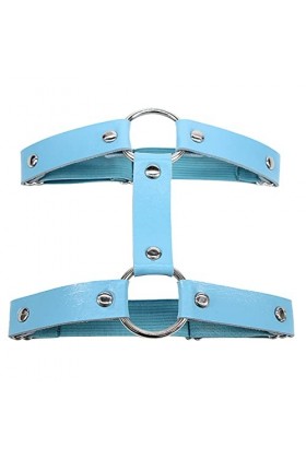 1 PC Femmes Filles Sexy Élastique Jarretière En Cuir Pu Punk Gothique Harnais Réglable Jambe Anneau Femme Jarretières Jupe Ac