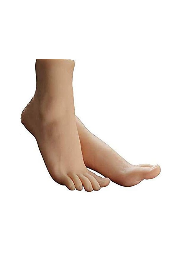 WRQ Foot Fetishes,1 Paire Foot Toy-Silicone Mannequin Fétichisme des Pieds- 36A Fille Modèle De Pied Cheville Hobby Pied Cult
