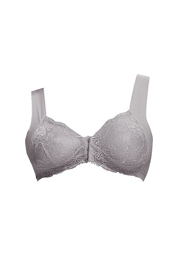 JEShifangjiusu Femmes sans Couture Dentelle Soutien - Gorge Avant Hanches Avant Fermoir sans Fil Couverture ComplèTe Dentelle