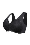 JEShifangjiusu Femmes sans Couture Dentelle Soutien - Gorge Avant Hanches Avant Fermoir sans Fil Couverture ComplèTe Dentelle