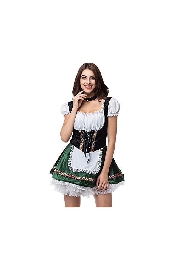 YuanJuli - Robe allemande pour lOktoberfest - Costume dHalloween - Costume de sculpture pour femme - Costume de la fête de 