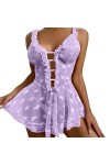 MERNEL Vêtements sexuels Femmes chemise de nuit Spaghetti sangle mariée robe de chambre Sexy Lingerie chemise de nuit robe de