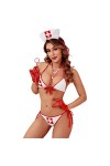 TOZLU S-L Tenue dinfirmière sexy à trois points, sous-vêtements sexy, tenue de jeu de rôle, tenue dinfirmière, S
