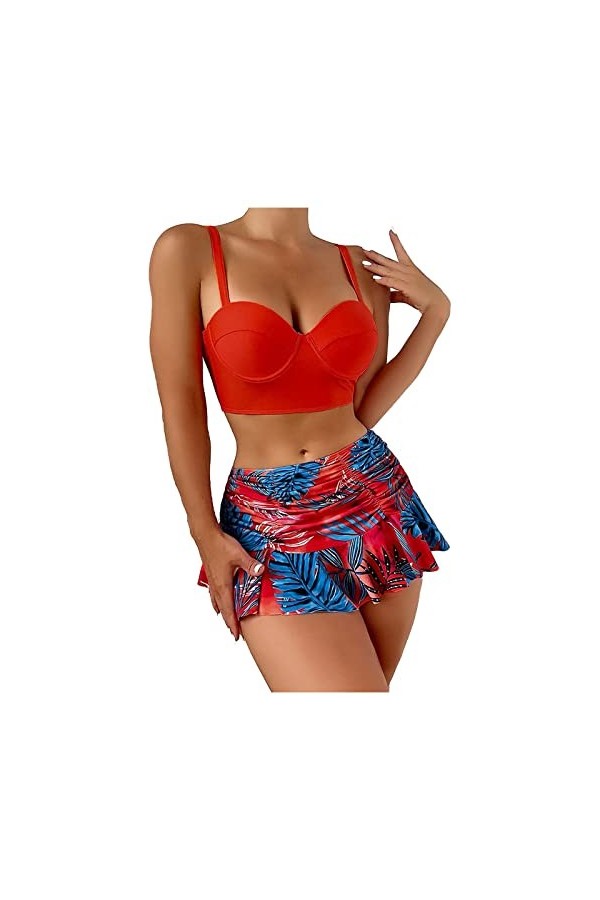 Jupe plissée pour femme avec cordon de serrage et tour de cou - Avec coussinet de poitrine - Sans support en acier - Lingerie