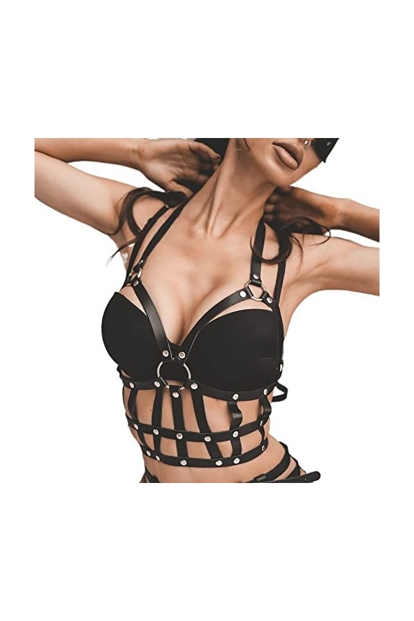 Jarretière Tali Kaki Pengekang Tubuh Wanita Sabuk Seksi Paha Sabuk Jimat Jarretière Pakaian Punk Porte-Jarretelles Gotik Siz