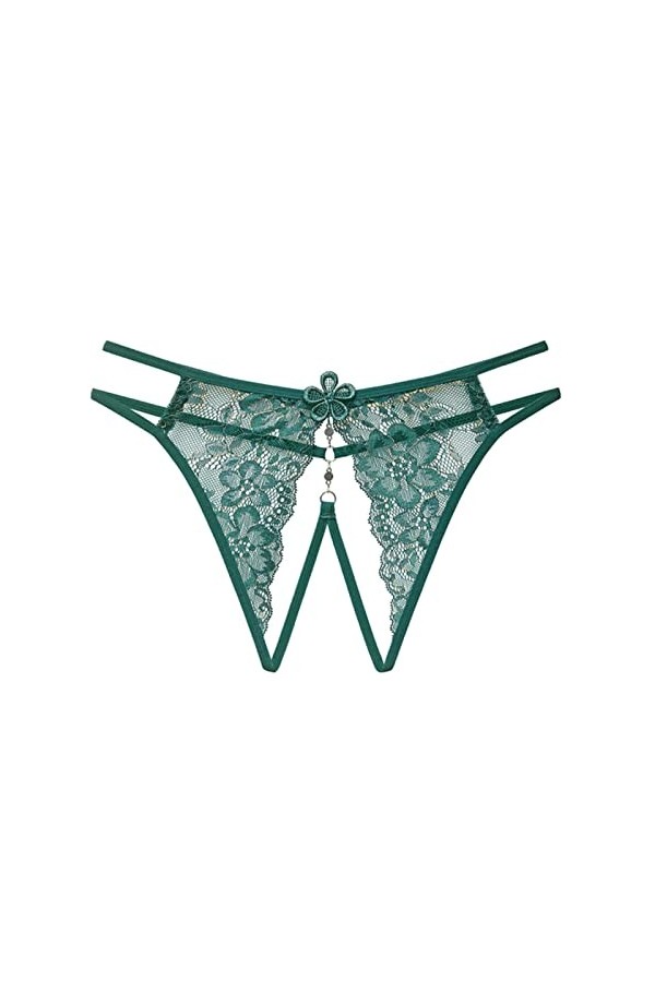 LNSIN Culotte ouverte pour sexe en dentelle transparente pour femme Lingerie sexy Strongs Culotte Femme Panti