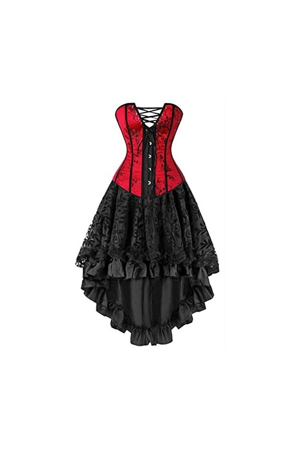 SARGE Sexy Corsets Robes Plus Taille Costume Overbust Burlesque Corset et Jupe Lingerie Ensemble Tutu Corselet Mode Victorien