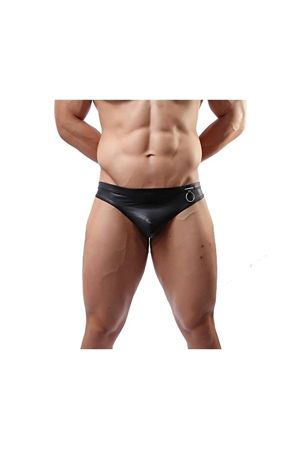 YFD +Homme Slip String Lingerie Noir Cutout Slips Briefs Boxer Shorts sous-vêtements M, 3-Stück Bikinis 2 