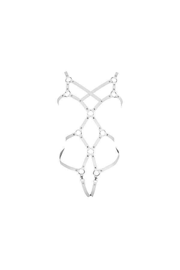 Femmes Body Harnais Cuir Soutien-Gorge Jarretière Costume Out Ceintures Gothique Punk Ceinture Jarretière Costume Danse Acces