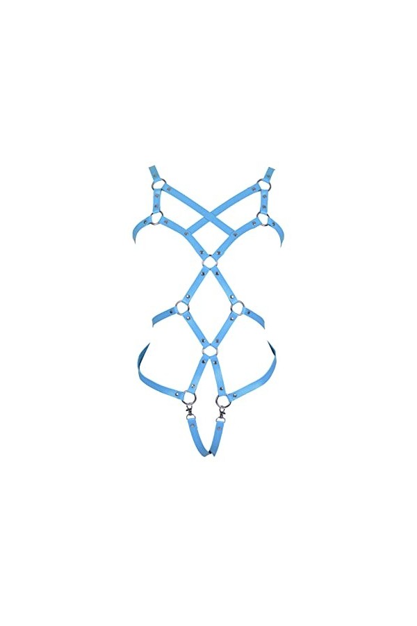 Femmes Body Harnais Cuir Soutien-Gorge Jarretière Costume Out Ceintures Gothique Punk Ceinture Jarretière Costume Danse Acces