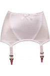 MiDiLi Porte-Jarretelles Sexy pour Femmes Porte-Jarretelles Vintage en Satin avec 6 Bretelles Clip en Métal pour Bas Cuisses 