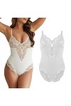 Fulidngzg Body sexy pour femme - Noir - Lingerie sexy - Lingerie sexy - Lingerie sexy - Nuisette élégante - Babydoll - Grande
