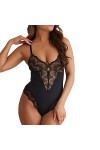 Fulidngzg Body sexy pour femme - Noir - Lingerie sexy - Lingerie sexy - Lingerie sexy - Nuisette élégante - Babydoll - Grande